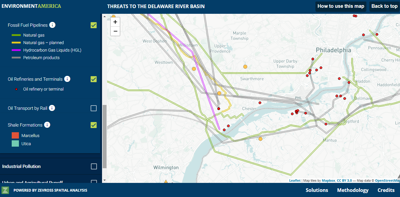 Interactive Map Shows Promise And Peril For Delaware River Basin   Philly Fossil Fuels Pared 